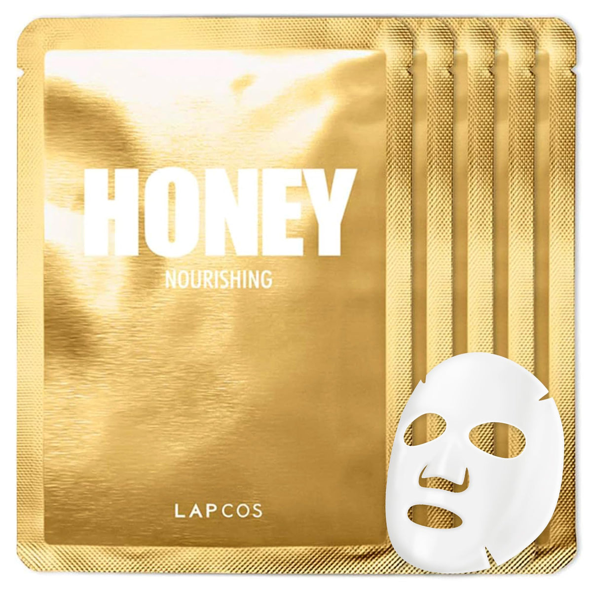 LAPCOS front packaging showing honey sheet mask benefits and clean design