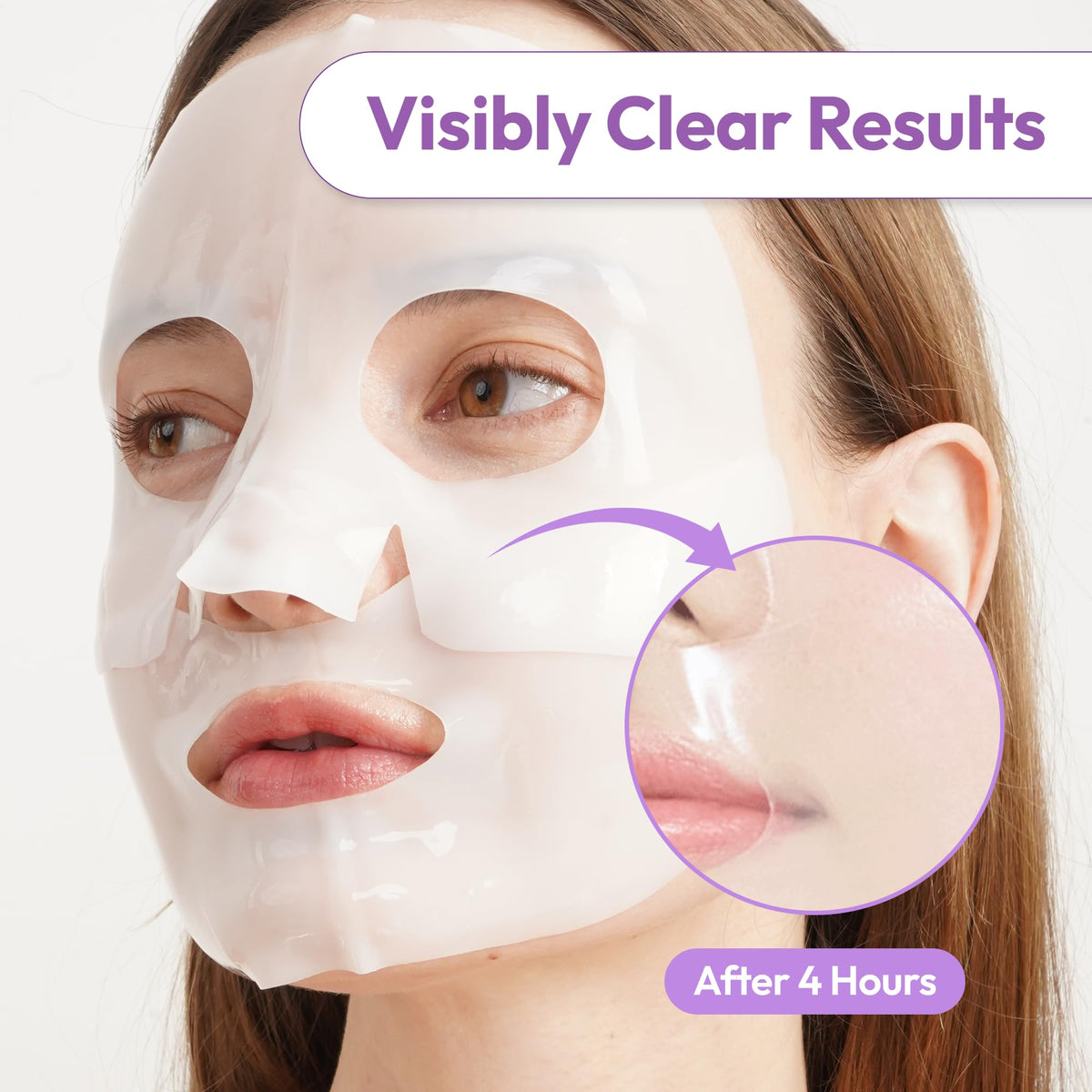 Model wearing LAPCOS mask overnight showing comfortable fit