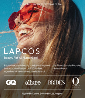 LAPCOS mask worn on model frontal view showing snug, cooling fit