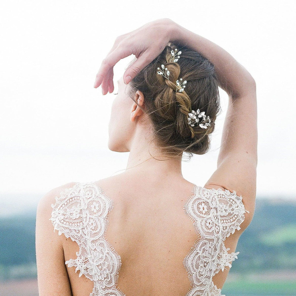 LAPOHI close-up of rhinestones and pearls highlighting craftsmanship and clear shine
