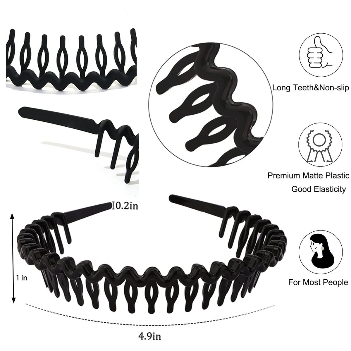 LAPOHI close-up of teeth and end bump showing secure grip and scalp protection benefit