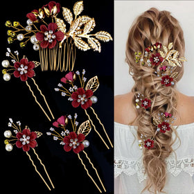 LAPOHI front view of comb and pins showing elegant styling benefit