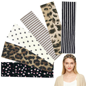 LAPOHI front view of six patterned headbands showing variety and convenience