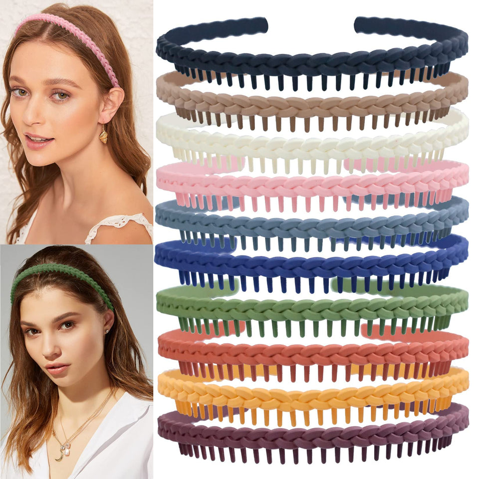 LAPOHI front packaging showing ten colorful headbands and contents benefit