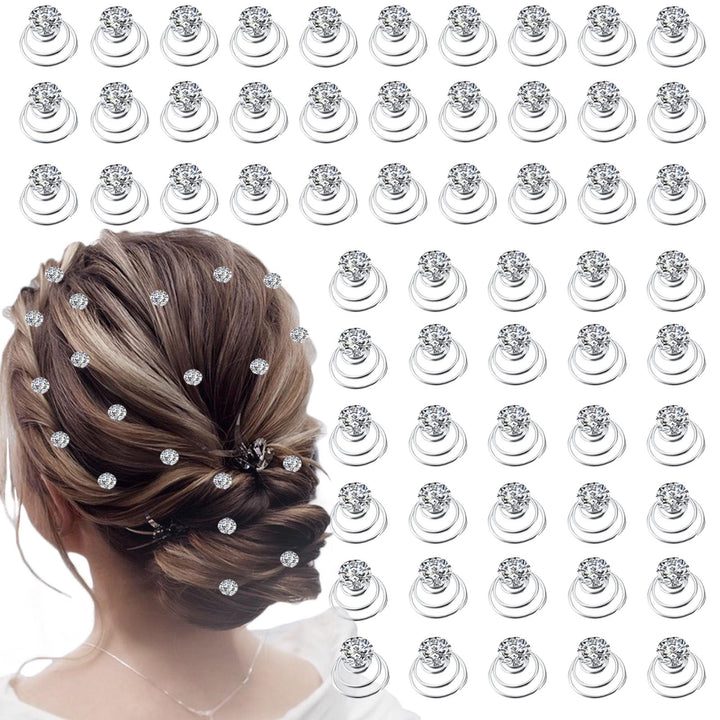 LAPOHI front packaging showing 60-piece spiral hair studs set for events