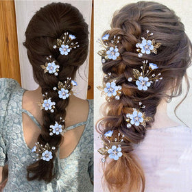 LAPOHI hair pins in a bride's updo, secure hold and decorative flair