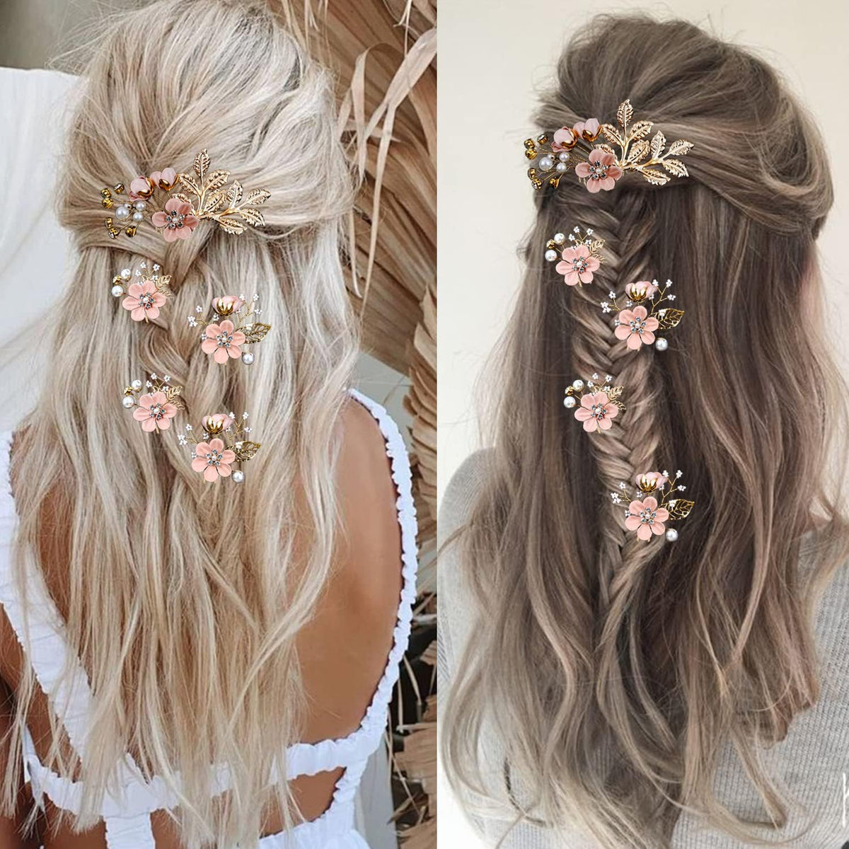 LAPOHI lifestyle image with bridal party outdoors adding romantic floral accents