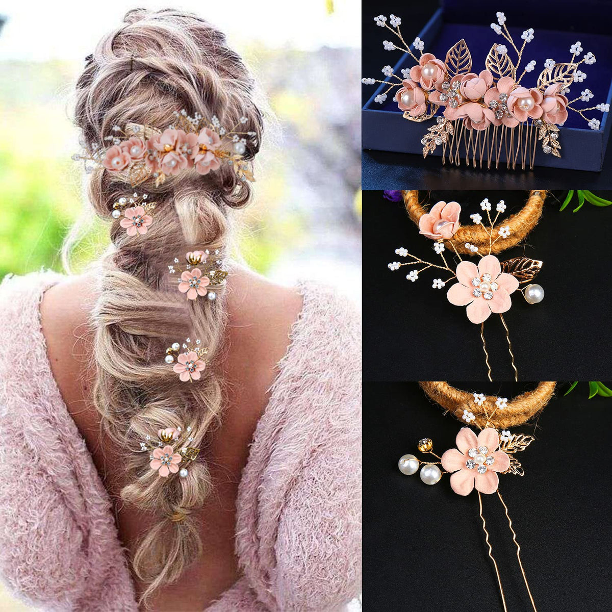 LAPOHI hair pins placed in an updo showcasing visual accents and hold