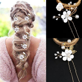 LAPOHI hair pins styled in an updo adding elegant accents