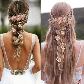 LAPOHI hair accessories in hand to show size and lightweight convenience