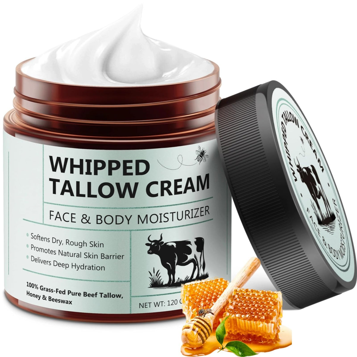 laraspi front jar view showing clean packaging and unscented balm benefit