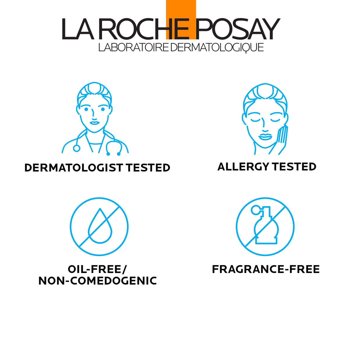 La Roche-Posay bottle beside common items showing compact travel-friendly size