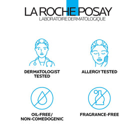 La Roche-Posay tube next to ruler for 45g size reference and portability