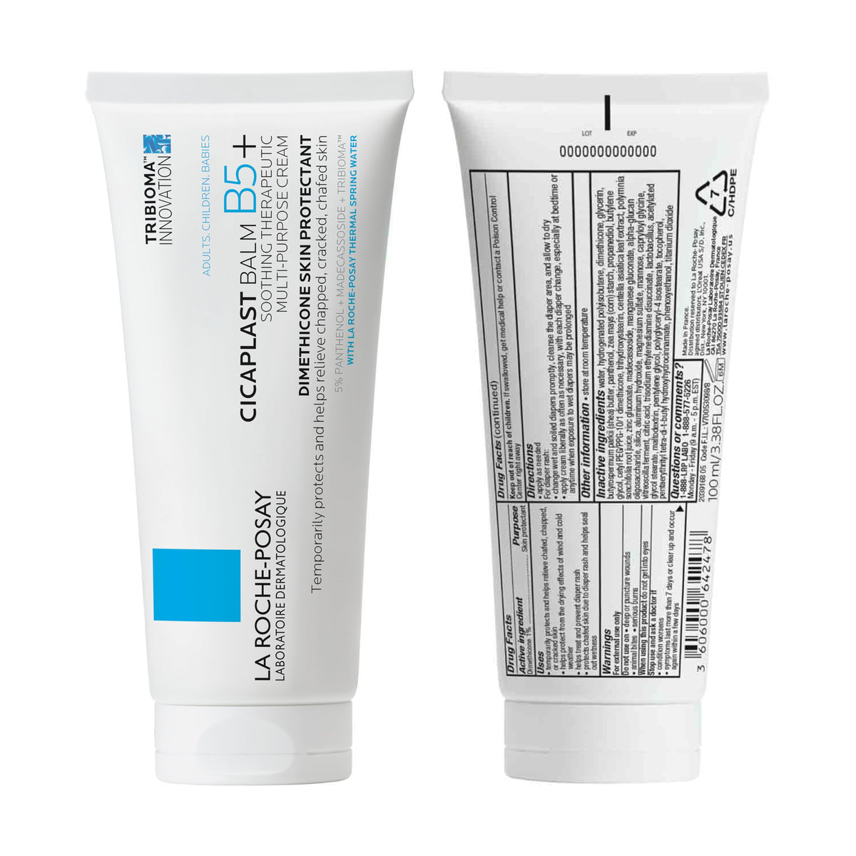 La Roche-Posay hands before and after showing visible smoothing and relief
