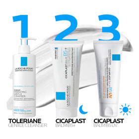 La Roche-Posay label close-up highlighting ingredient list and product claims