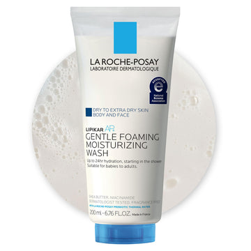 La Roche-Posay front packaging showing pump and product benefit