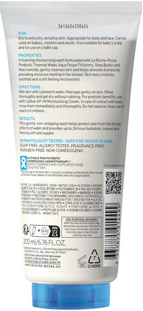 La Roche-Posay bottle held in hand showing size and pump convenience