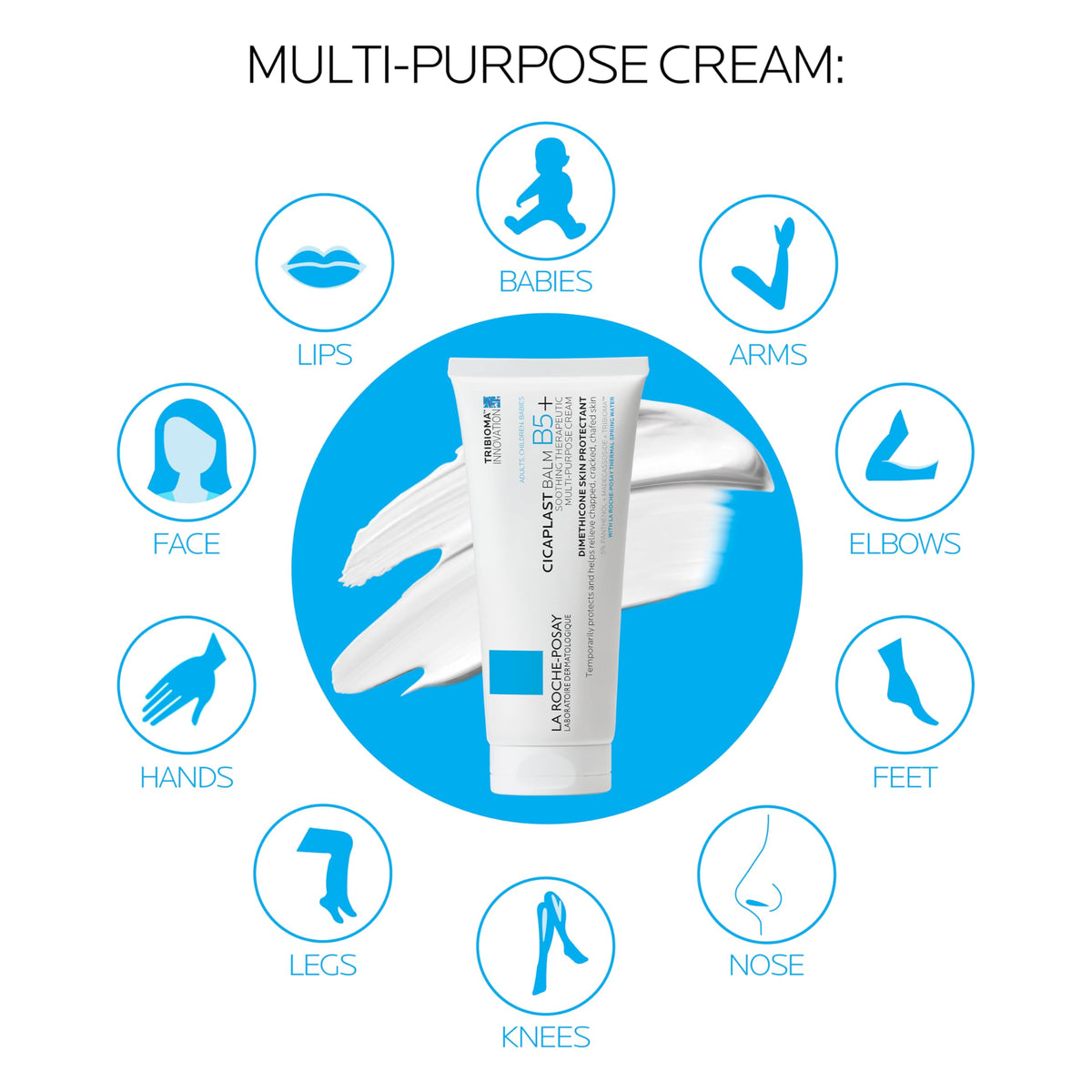 La Roche-Posay open cap and creamy balm texture for fast soothing hydration