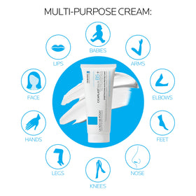 La Roche-Posay open cap and creamy balm texture for fast soothing hydration