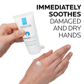 La Roche-Posay size comparison next to a smartphone showing portability benefit