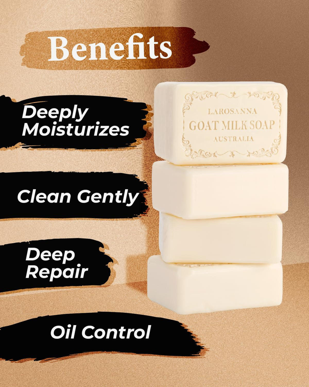 larosanna ingredients display with cocoa butter and aloe benefits