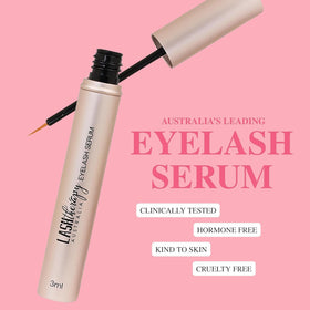 Lash Therapy Australia before and after comparison showing increased length and density