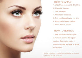 Lash'd Up pen application placing false lash for quick secure hold