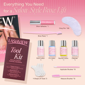LASHVIEW conditioned brow detail highlighting soft, flexible hair finish