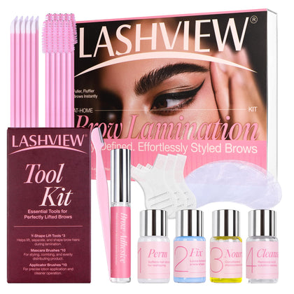 LASHVIEW front packaging showing kit box and benefits for easy at-home use