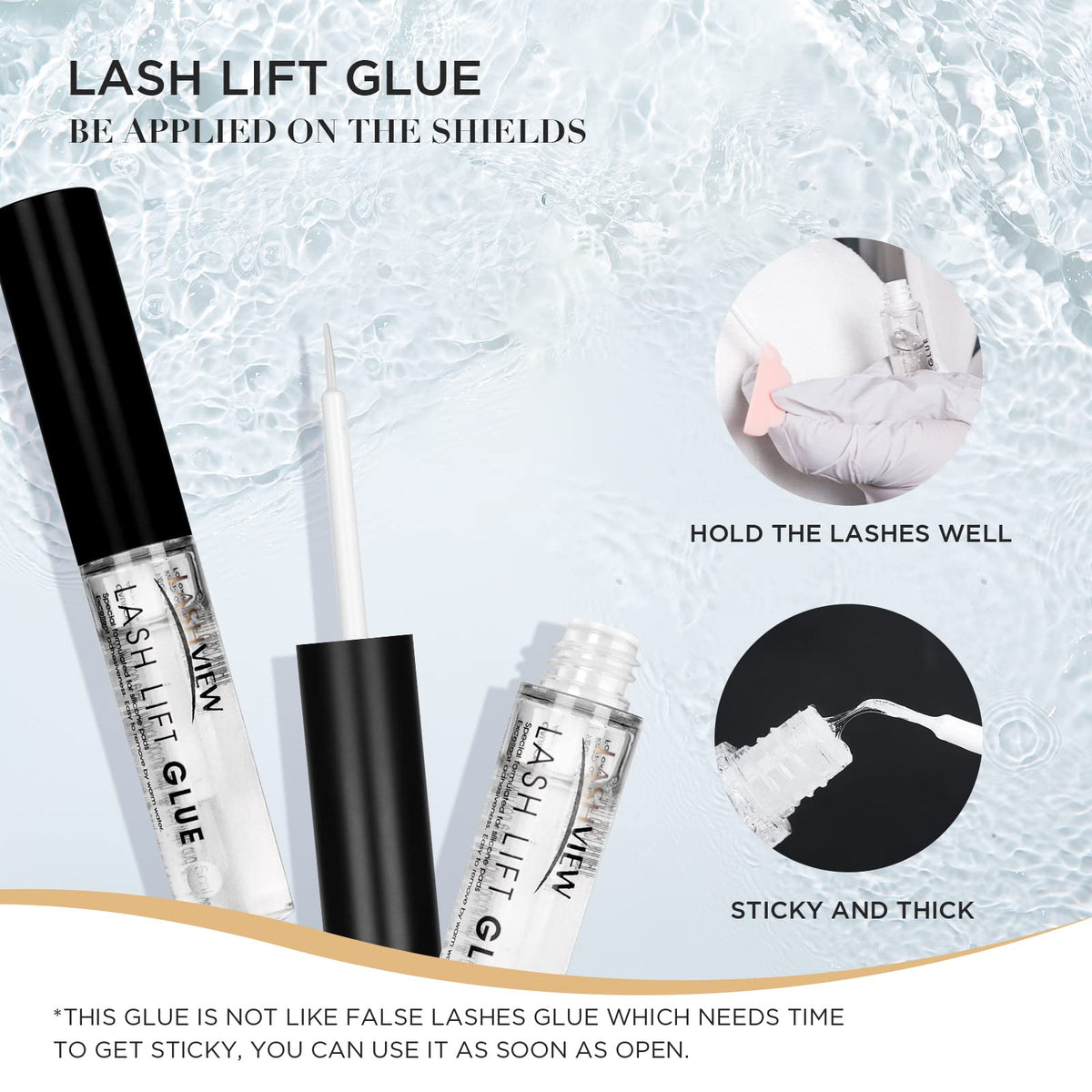 LASHVIEW lash lift in process demonstrating safe, clean technique