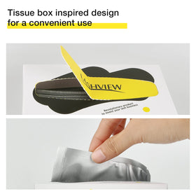 LASHVIEW microfoam pad close-up texture highlighting lint-free smooth surface