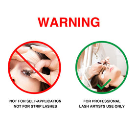 LASHVIEW safety instructions panel showing clear professional warnings