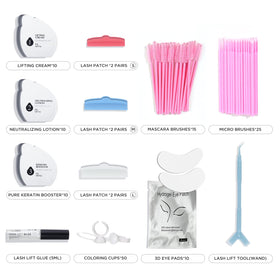 LASHVIEW silicone shields display S M L sizes for custom curl