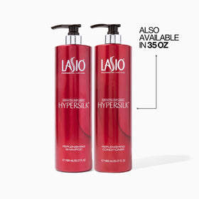 Lasio bottle label close-up showing amber extract and keratin benefits