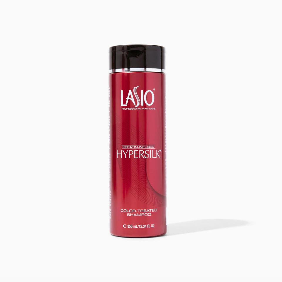 Lasio Hypersilk front bottle showing label and benefits