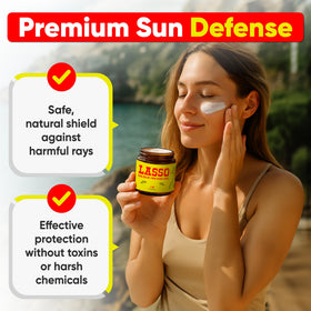 LASSO TALLOW balm being applied to hand demonstrating hydration benefit