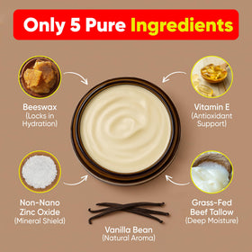 LASSO TALLOW label detail showing grass-fed sourcing and ingredient clarity