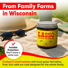 LASSO TALLOW close-up texture of balm melting for easy smooth application
