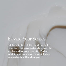 LATHER lotion texture close-up demonstrating lightweight, fast-absorbing finish
