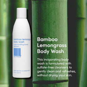 LATHER close-up of label emphasizing natural ingredients and clean formulation benefit