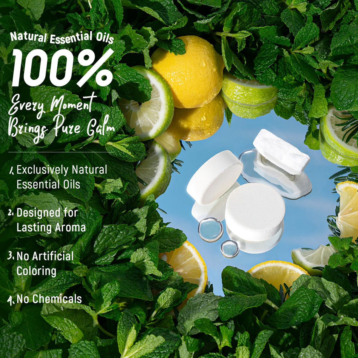 Lather Valley steamer placed in shower releasing aromatic steam and relaxation