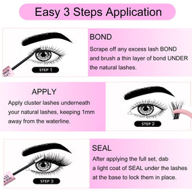 LAUBESS product in use held by hand applying glue like mascara for convenience