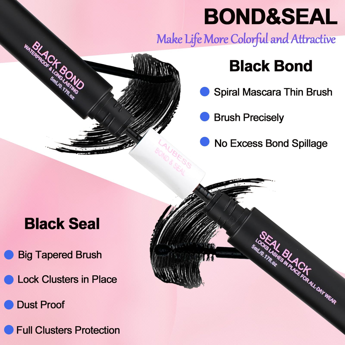 LAUBESS ball-tip sealer detail to lock lashes and prevent lifting
