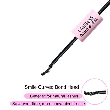 LAUBESS before and after lash retention comparison demonstrating improved hold
