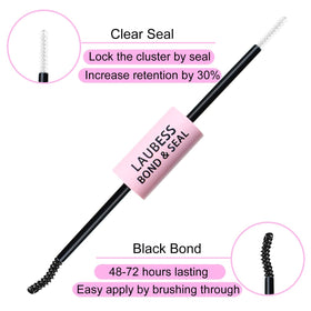 LAUBESS curved spiral mini brush detail delivering even glue for precise placement