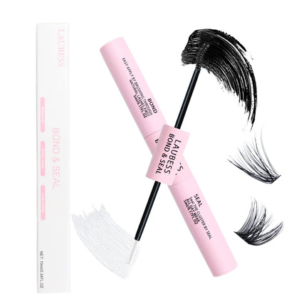 LAUBESS front packaging showing dual‑ended lash bond and seal for easy application