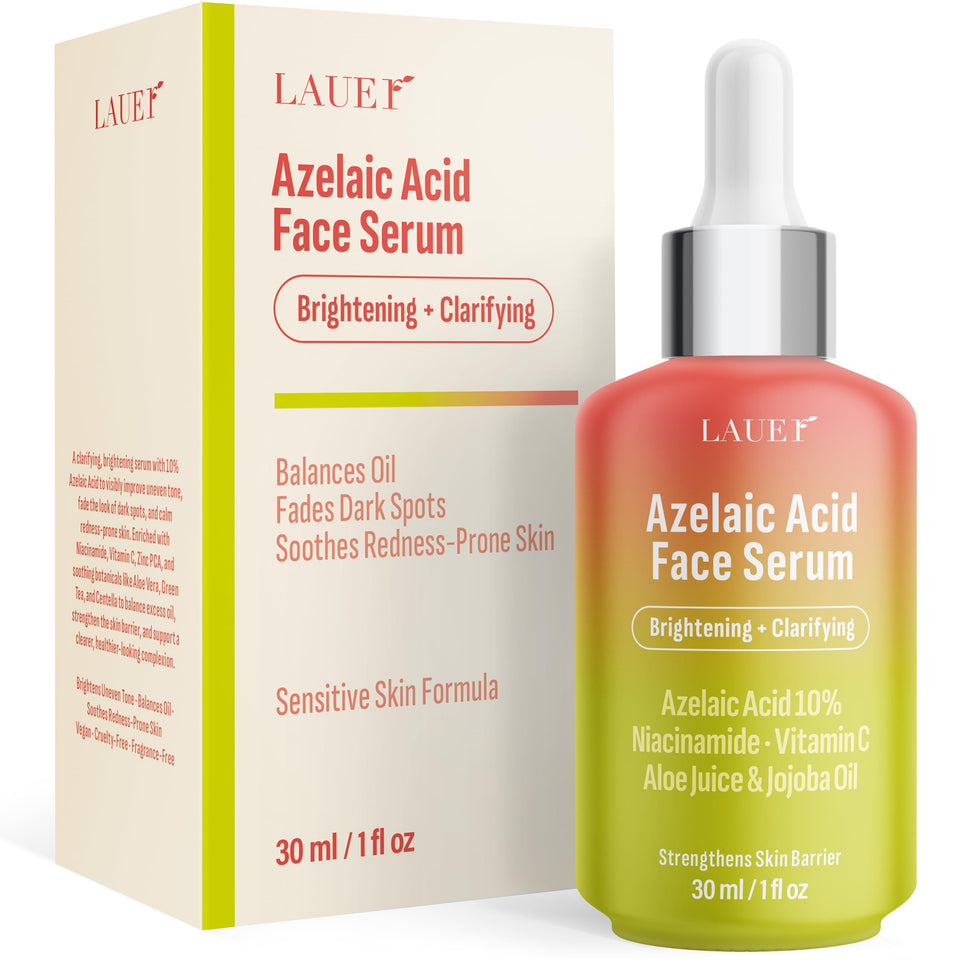 LAUER COSMETIC front bottle view showing sleek packaging and clear benefit