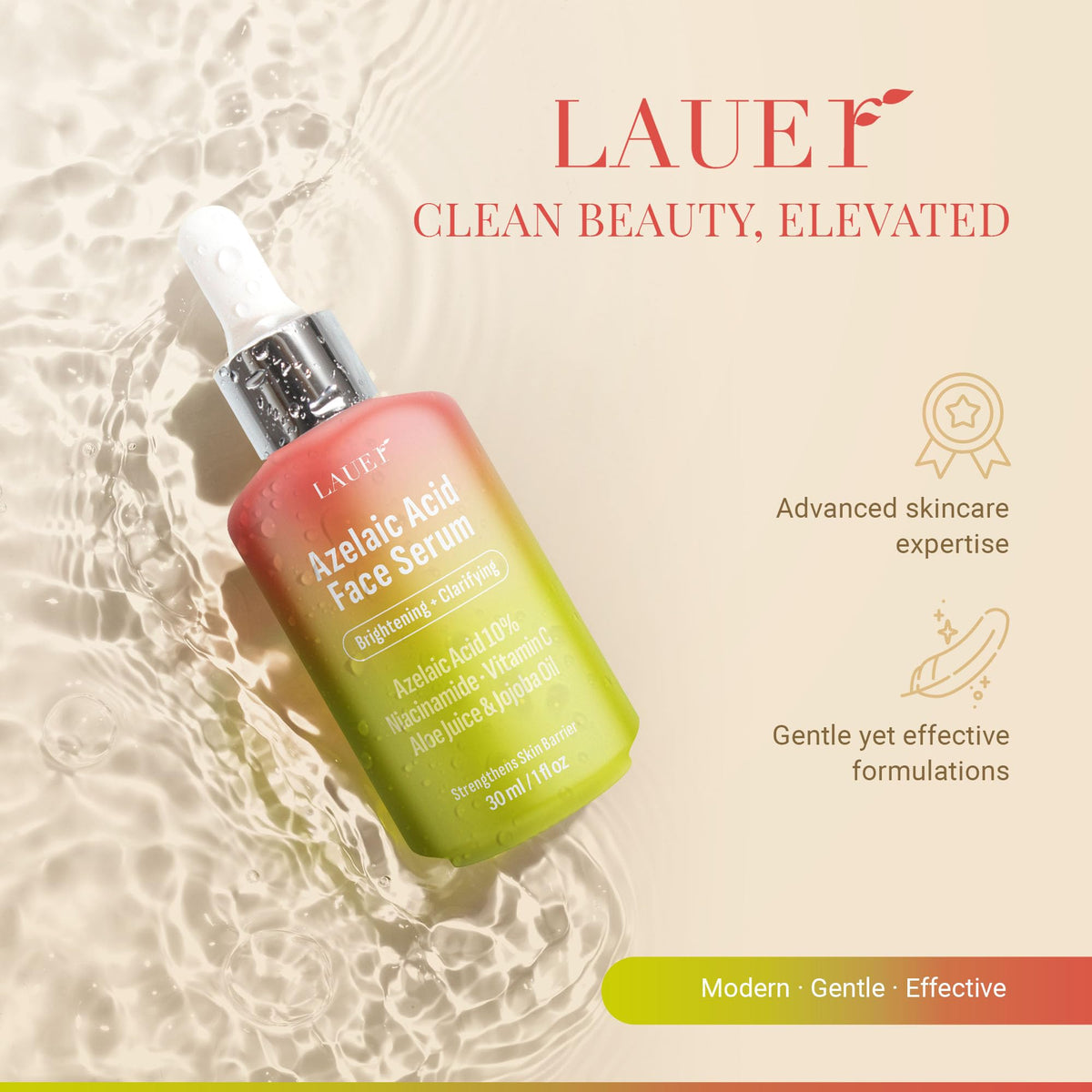 LAUER COSMETIC conceptual before and after scene illustrating balanced tone
