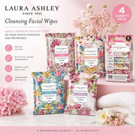 Laura Ashley hand removing makeup with wipe, effective makeup removal benefit