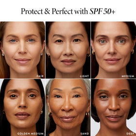 LAURA GELLER NEW YORK applying foundation with sponge for seamless finish